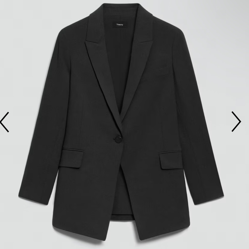 Theory Etiennette Wool Black Blazer